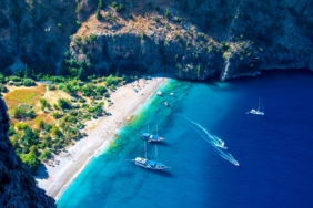 Butterfly,Valley,(,Kelebekler,Vadisi,),View,In,Fethiye,Town