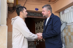 Belediye Başkanı Görkem Duman yaralanan işçiyi ziyaret etti 02