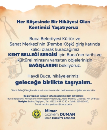 Buca'da Kent Belleği Sergisi açılıyor