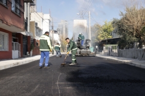 Yenilenen Konak Asfalt ve kaldırım çalışmaları hız kesmiyor (1)