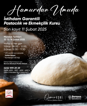 duyuru pastacilik ve ekmekcilik kursu