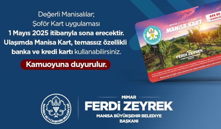 Manisa’da toplu ulaşımda şoför kart ve nakit ödeme dönemi bitiyor (2)