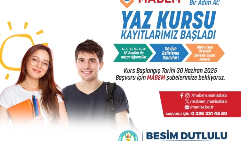 MABEM ve Online Dershane Yaz Kurslarına Başvurular Devam Ediyor (1)