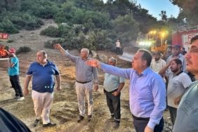 Başkan Dutlulu Yangın Bölgesinde İncelemelerde Bulundu (2)