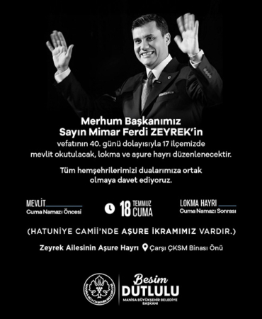 Başkan Zeyrek, Vefatının 40. Gününde Dualarla Anılacak (1)