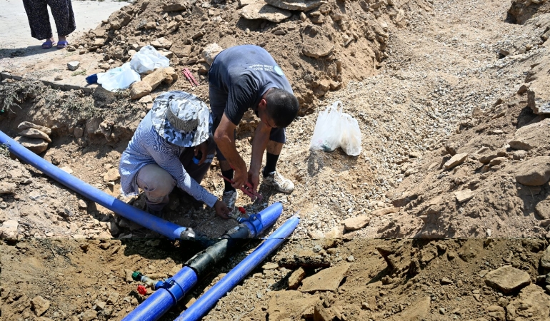 MASKİ, Salihli Kurttutan’da 40 Yıllık İçme Suyu Altyapısını Yeniliyor (4)