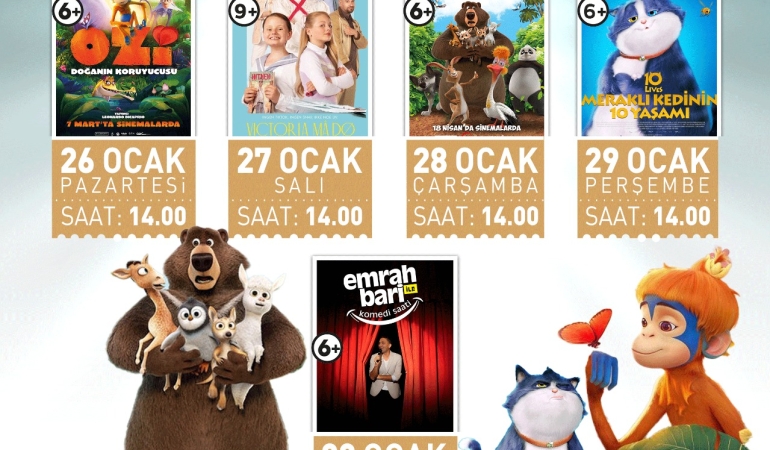 Çiğli’de yarıyıl tatili sinema ve eğlenceyle şenleniyor