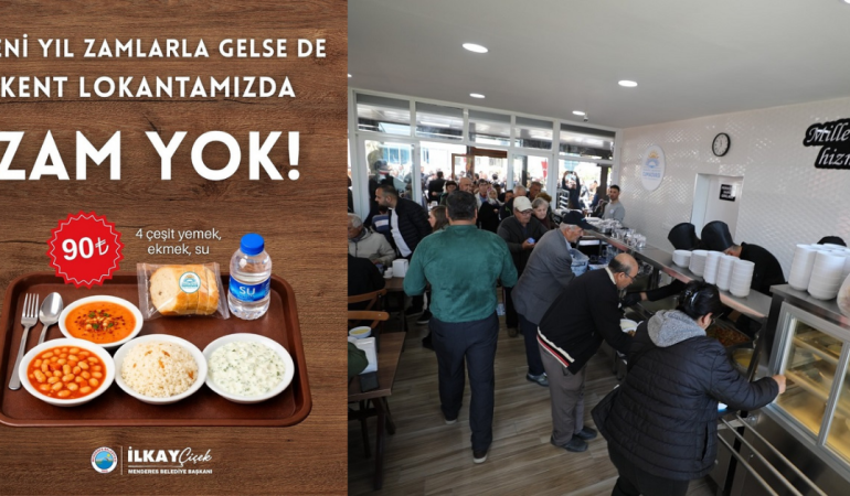 Menderes Belediyesi zamlara meydan okudu: Kent Lokantası 90 liradan devam