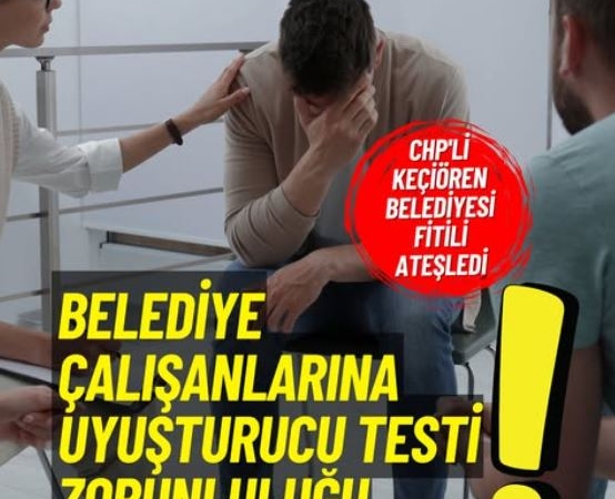 Belediye Çalışanlarına uyuşturucu testi zorunluluğu