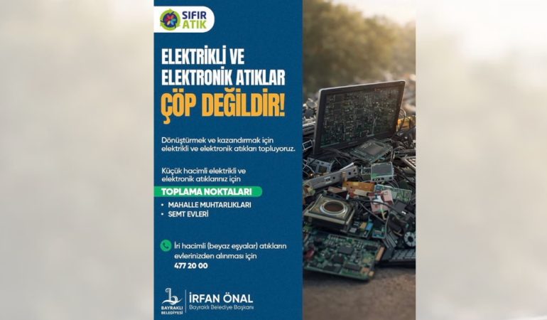 Bayraklı’da Elektronik Atıklar Çöpe Gitmiyor