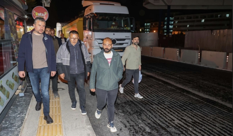 Başkan Görkem Duman’ın gece mesaisi