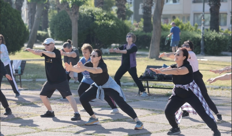 Konaklılar açık havada sporu çok sevdi