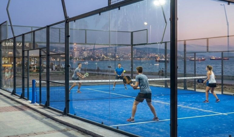 Bostanlı Sahili’ne yeni padel kortları geliyor