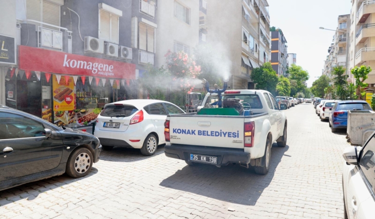 Konak’ta sivrisineklere karşı ilaçlama seferberliği Ekipler her gün sahada! (2)