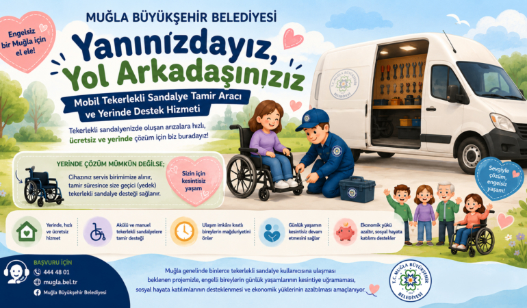 Mobil Tekerlekli Sandalye Tamir Aracı Engelsiz Muğla İçin Yollarda