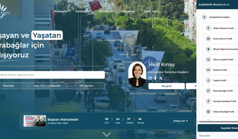 Karabağlar Belediyesi’nin Yeni Web Sitesi Hizmete Açıldı