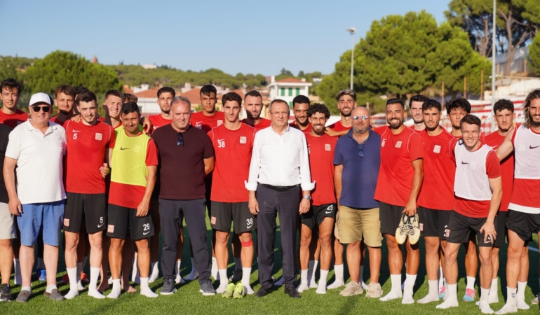Başkan Ergin’den Ayvalıkgücü Belediyespor’a Moral Ziyareti