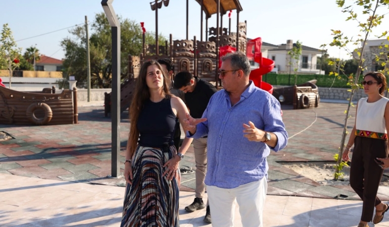 Başkan Lâl Denizli, park ve bahçeler çalışmalarını yerinde inceledi