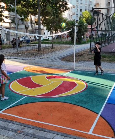 Çocuklar istedi, Başkan Mutlu yaptı O park voleybol sahasına kavuştu (8)