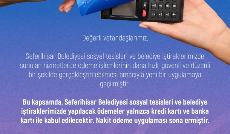 Seferihisar Belediyesi ve belediye iştiraklerinde yeni ödeme dönemi başladı