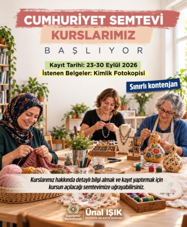Cumhuriyet Semtevleri’nde kış dönemi kurs kayıtları başlıyor (1)