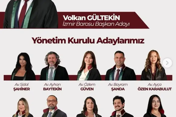 İzmir Avukat Hareketi’nin İzmir Barosu seçimleri için yönetim listesi açıklandı
