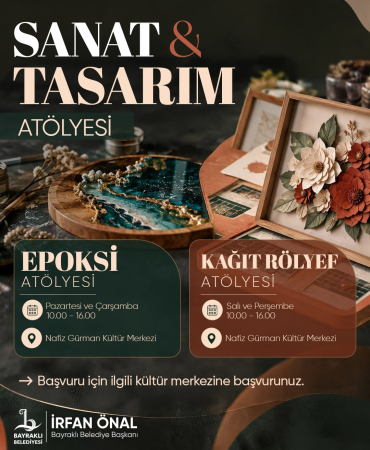 BAYRAKLI’DA SANATSEVERLER İÇİN YENİ ATÖLYELER BAŞLIYOR